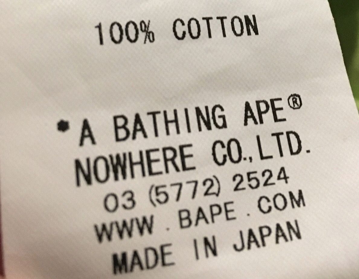 Bape Bape side zipper logo tee shirt Size US L / EU 52-54 / 3 - 4 Thumbnail