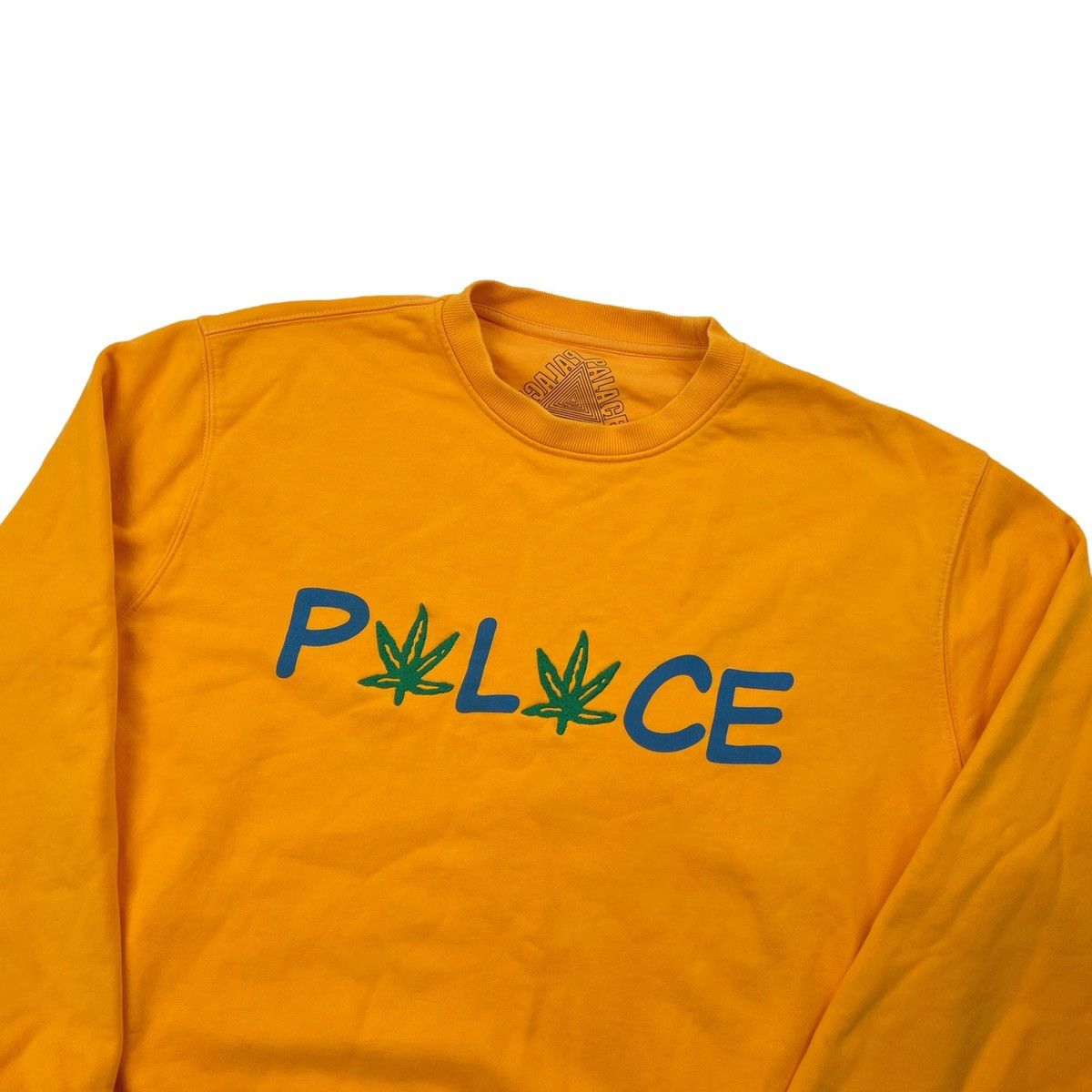 image of Palace Weed Leaf Sweatshirt in Orange, Men's (Size Large)