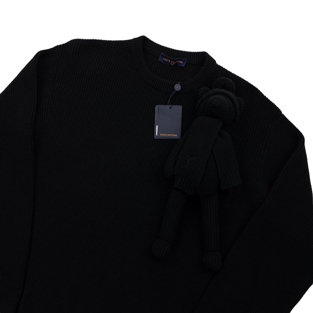 Louis Vuitton Louis Vuitton Teddy Bear Black Sweater | Grailed