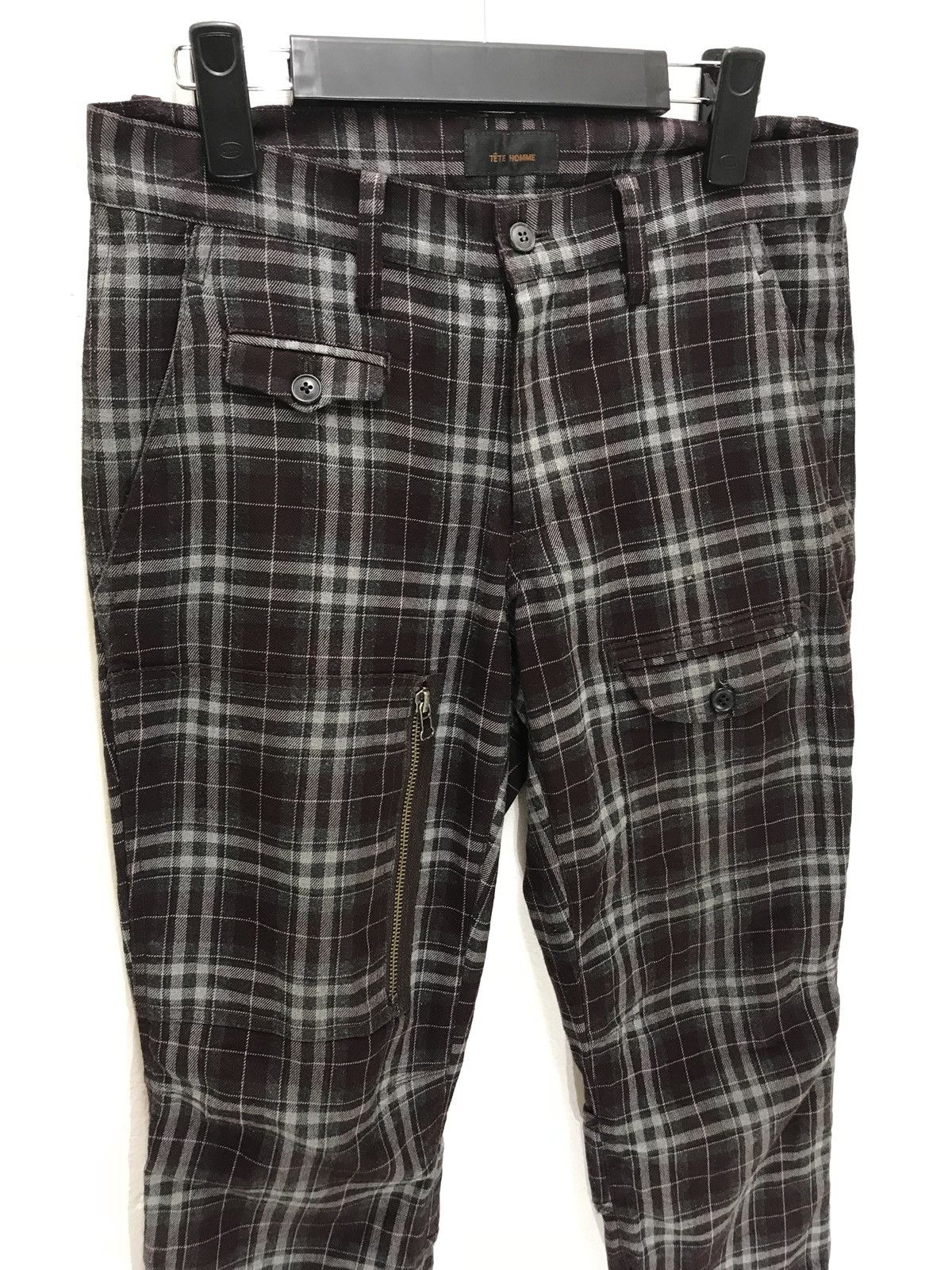 Tete Homme Tete Homme Tartan Pant Rayon Blend Bondage Button Slim Size US 30 / EU 46 - 3 Thumbnail