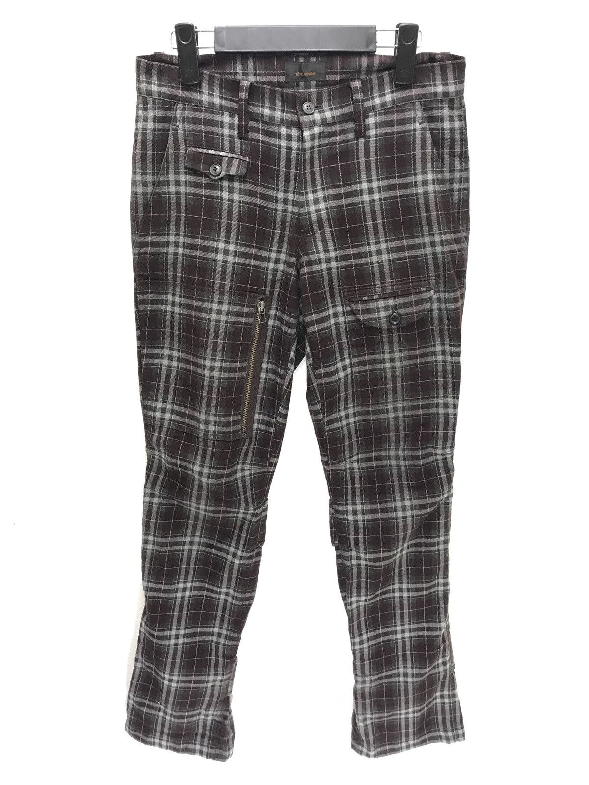 Tete Homme Tete Homme Tartan Pant Rayon Blend Bondage Button Slim Size US 30 / EU 46 - 1 Thumbnail