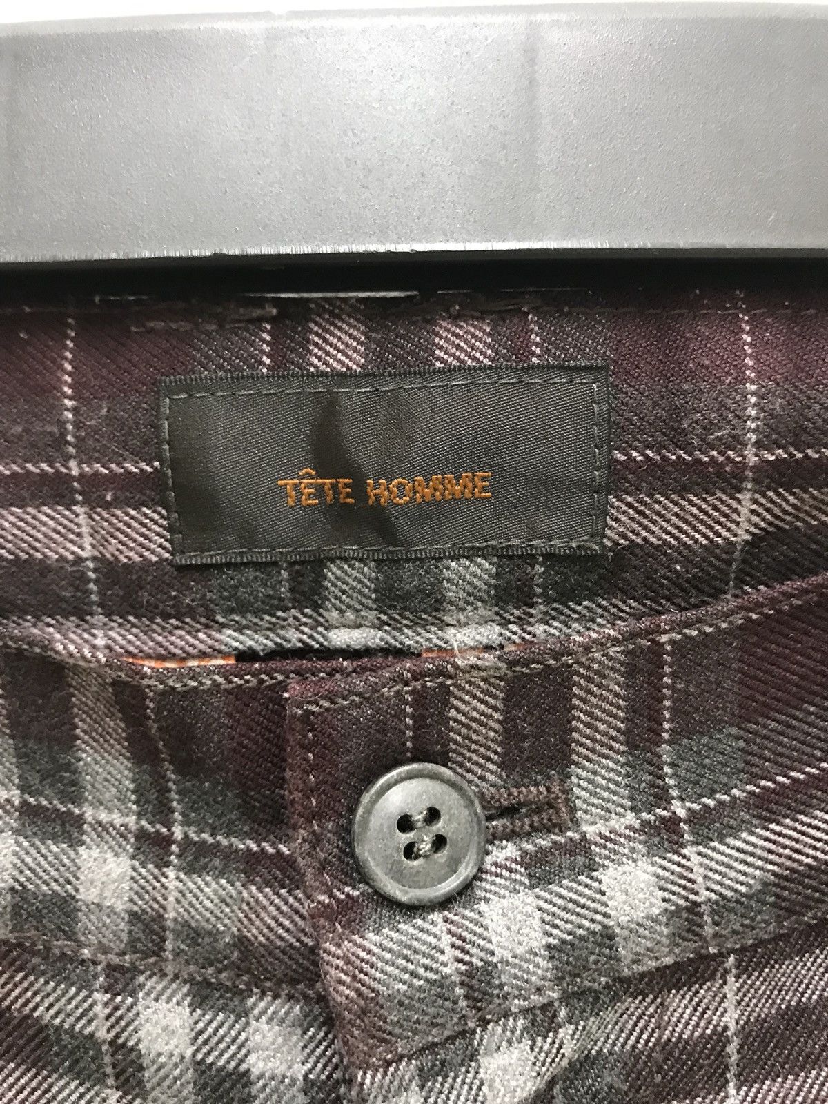 Tete Homme Tete Homme Tartan Pant Rayon Blend Bondage Button Slim Size US 30 / EU 46 - 12 Thumbnail