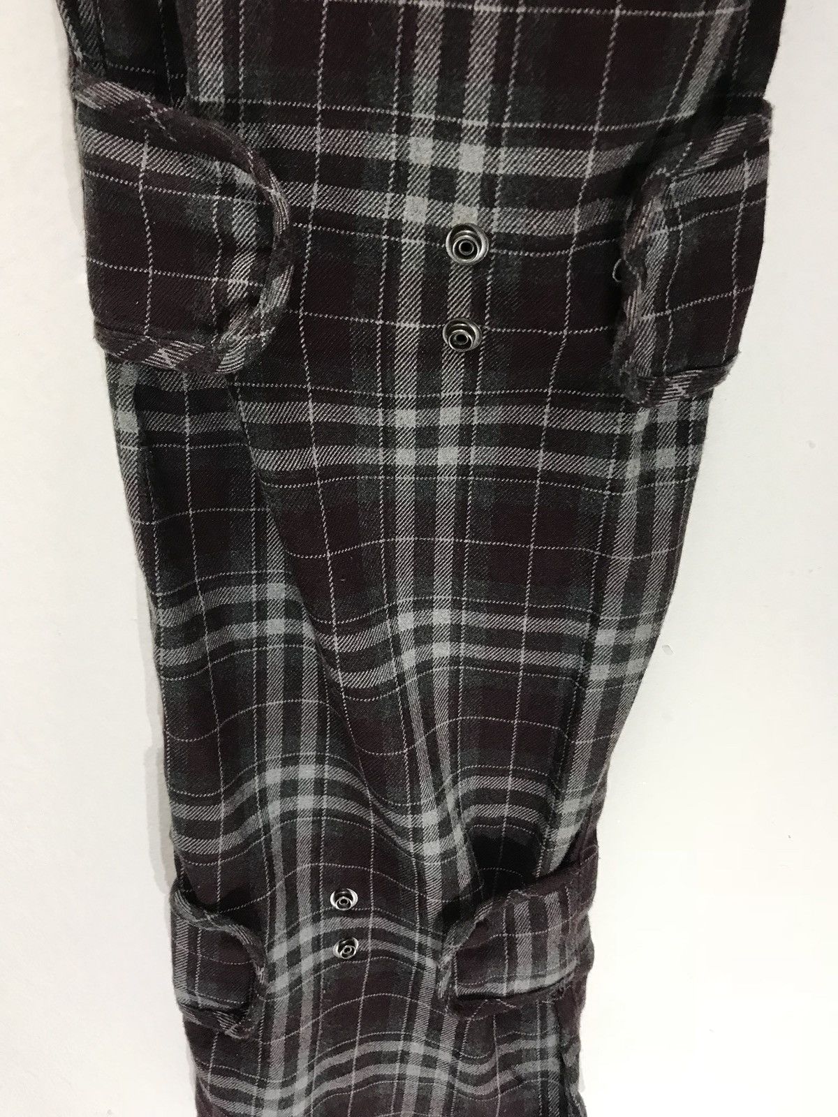 Tete Homme Tete Homme Tartan Pant Rayon Blend Bondage Button Slim Size US 30 / EU 46 - 9 Thumbnail