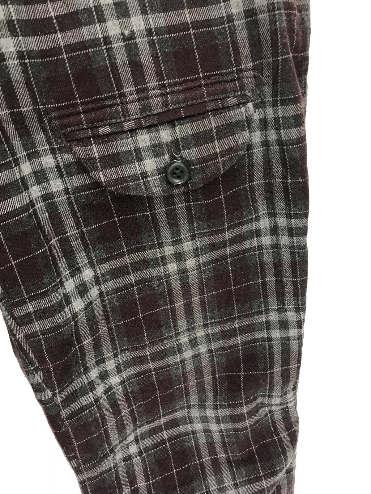Tete Homme Tete Homme Tartan Pant Rayon Blend Bondage Button Slim Size US 30 / EU 46 - 4 Thumbnail