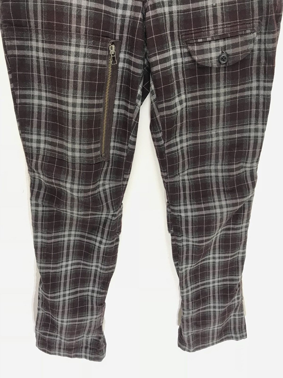 Tete Homme Tete Homme Tartan Pant Rayon Blend Bondage Button Slim Size US 30 / EU 46 - 2 Thumbnail