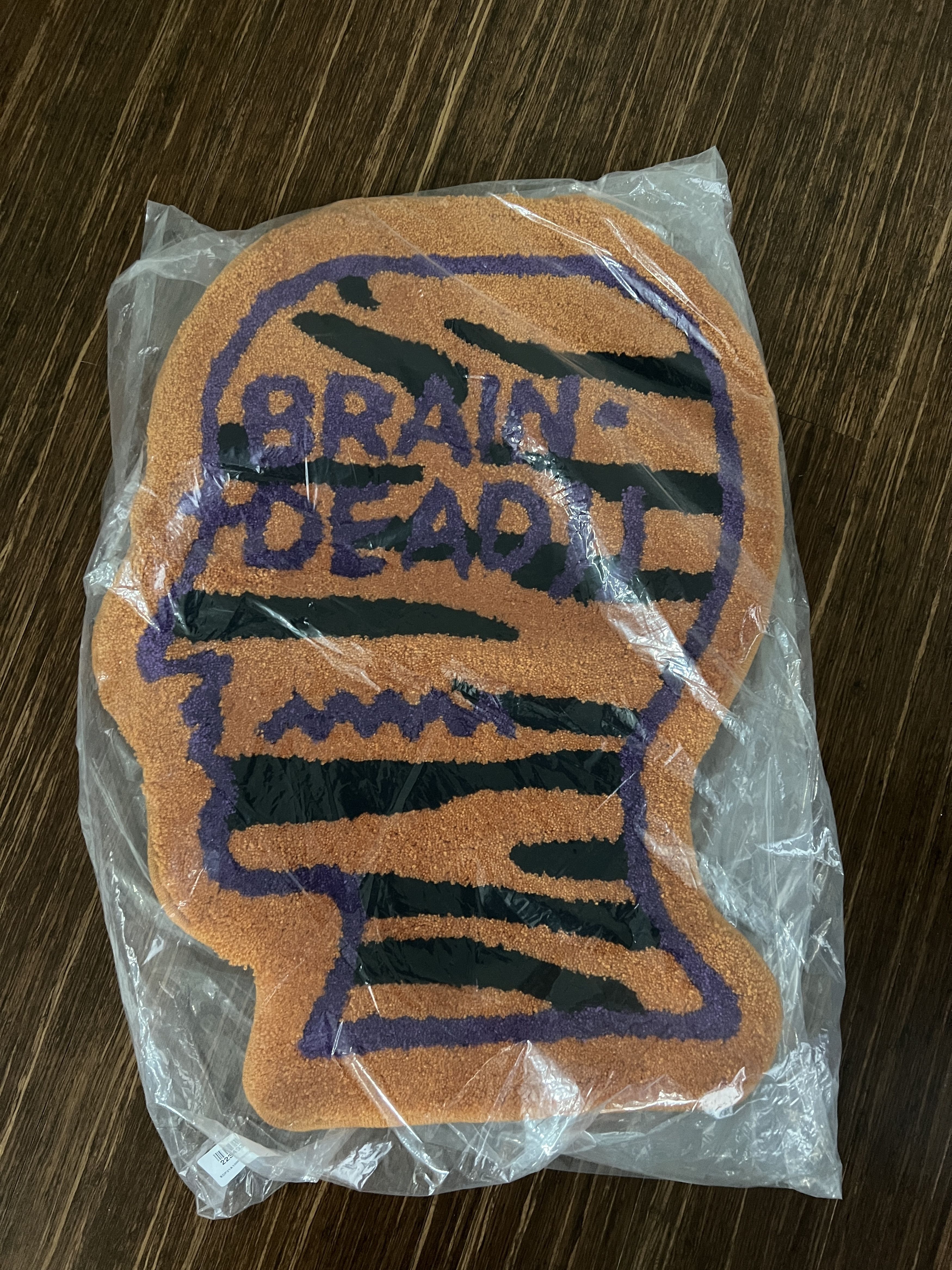 image of Brain Dead Logo Head Small Rug - Tiger in Orange, Men's