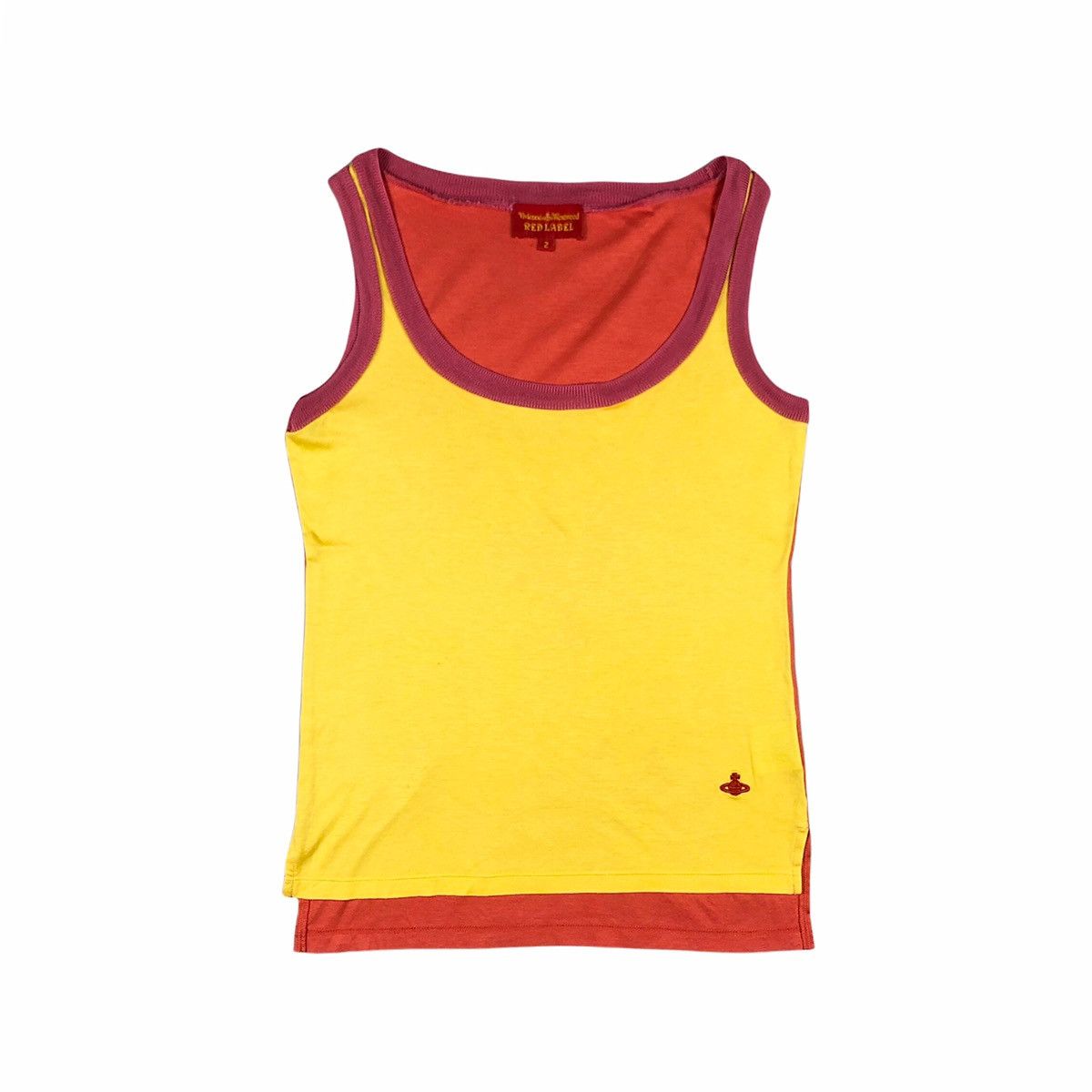 image of Vivienne Westwood Red Label Tank Top in Yellow/Peach/Pink, Men's (Size XS)