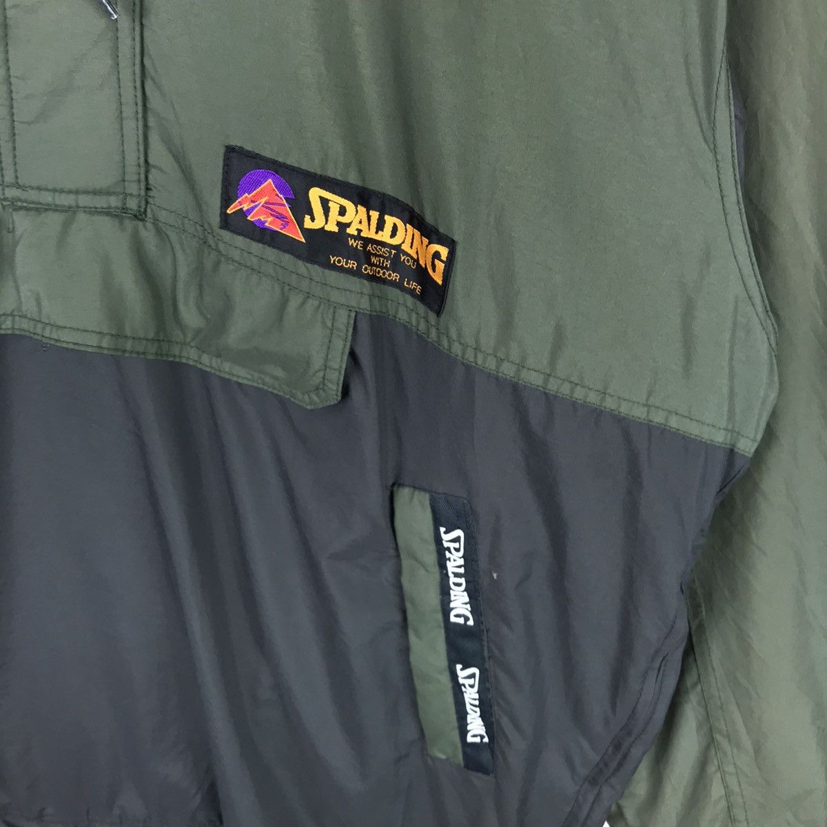 Spalding × Vintage Vintage Spalding Half Zipper Jacket Kangaroo Pocket Size US L / EU 52-54 / 3 - 3 Thumbnail