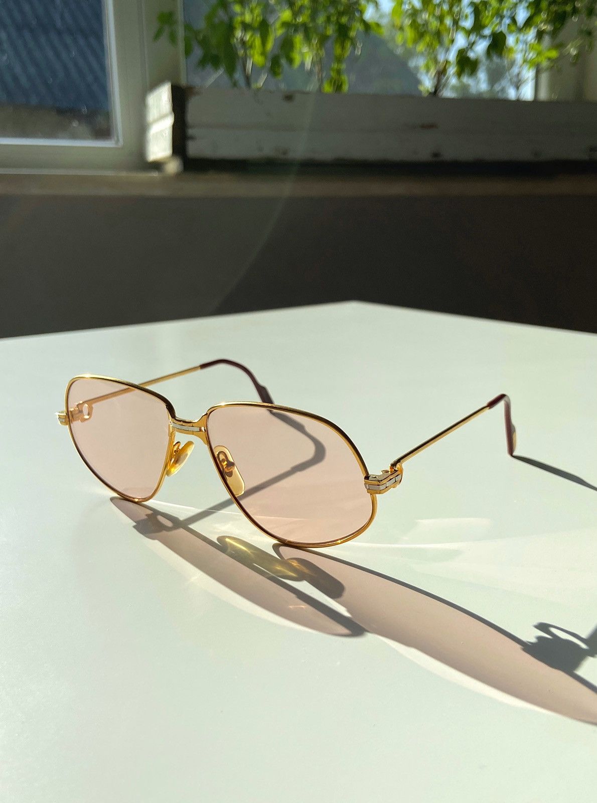 Cartier ★0% TAX★ 18K GOLD PLATED CARTIER PANTHER GM AVIATOR SHADES Size ONE SIZE - 4 Thumbnail