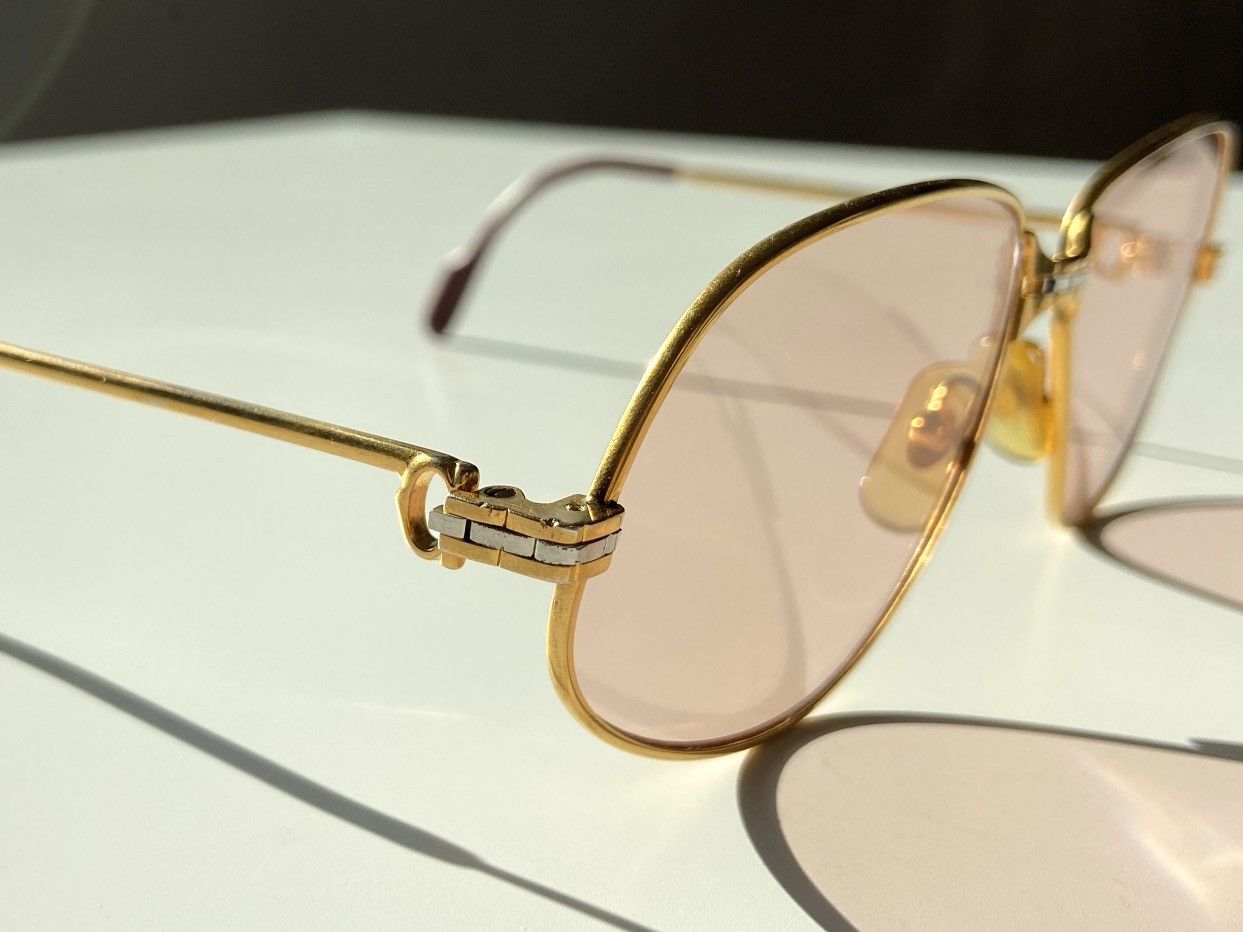 Cartier ★0% TAX★ 18K GOLD PLATED CARTIER PANTHER GM AVIATOR SHADES Size ONE SIZE - 6 Thumbnail