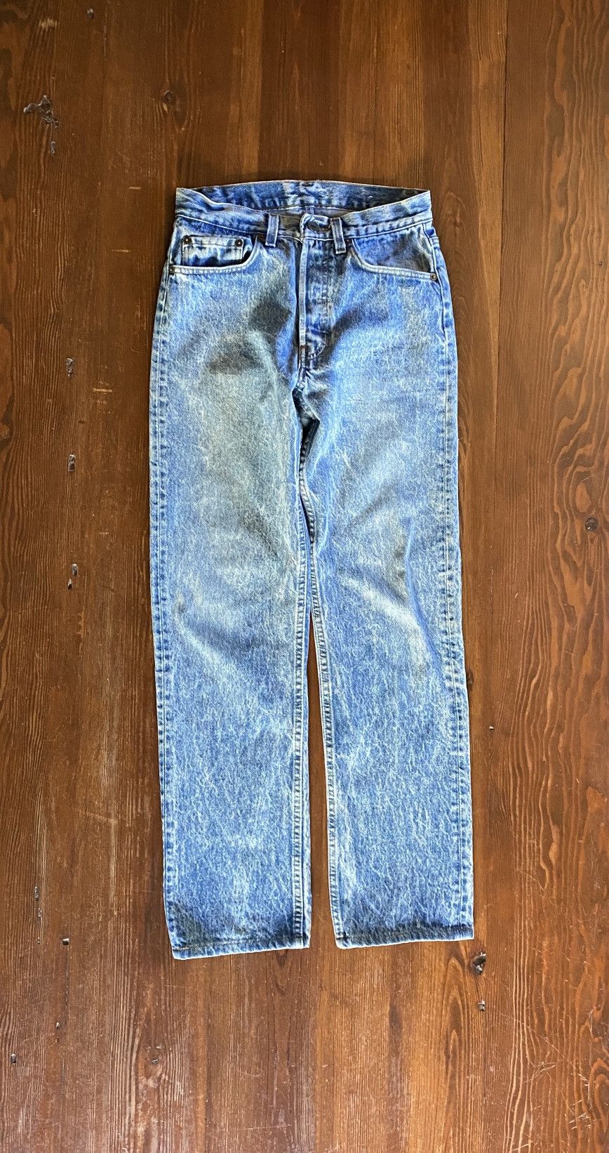 Levi's Vintage 80’s Levi’s 501 Acid Wash Denim Jeans 28x30 Size US 28 / EU 44 - 7 Thumbnail