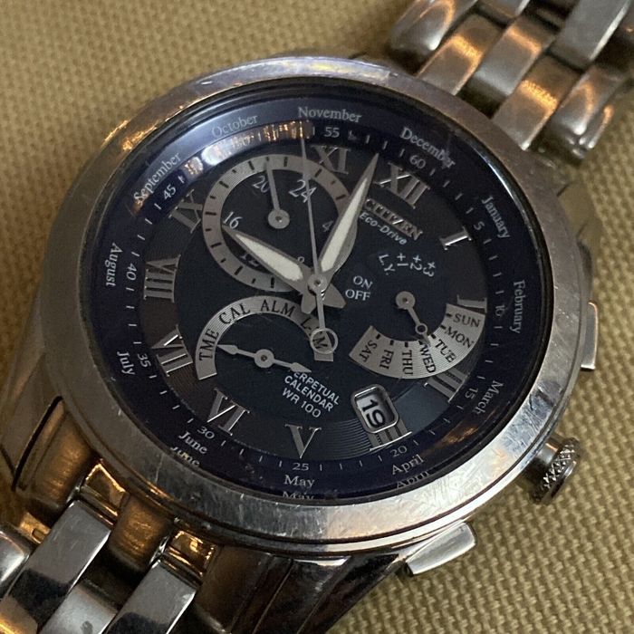 Citizen Mens Citizen EcoDrive Perpetual Calendar Calibre 8700 Watch