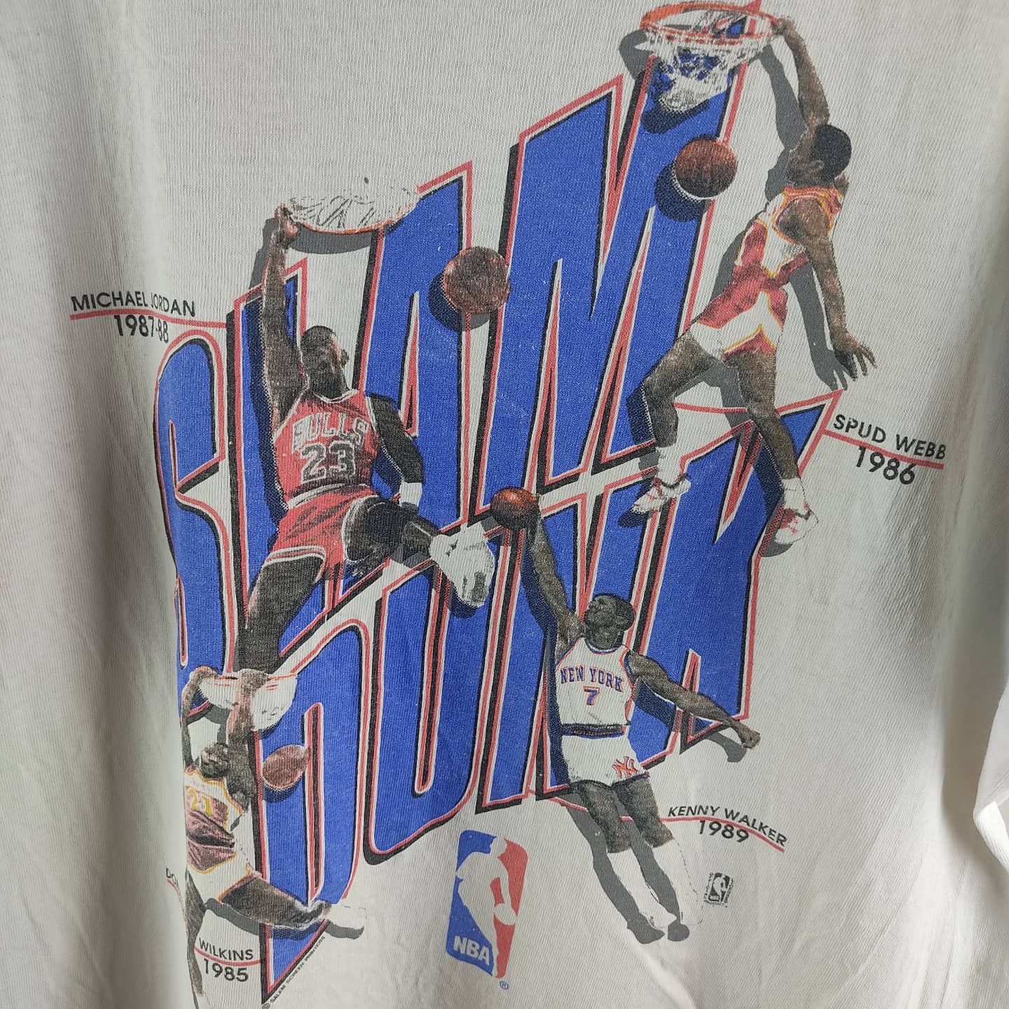 NBA × Salem Sportswear × Vintage 90's Slam Dunk Michael Jordan Chicago Bulls Kenny Walker Size US L / EU 52-54 / 3 - 3 Thumbnail