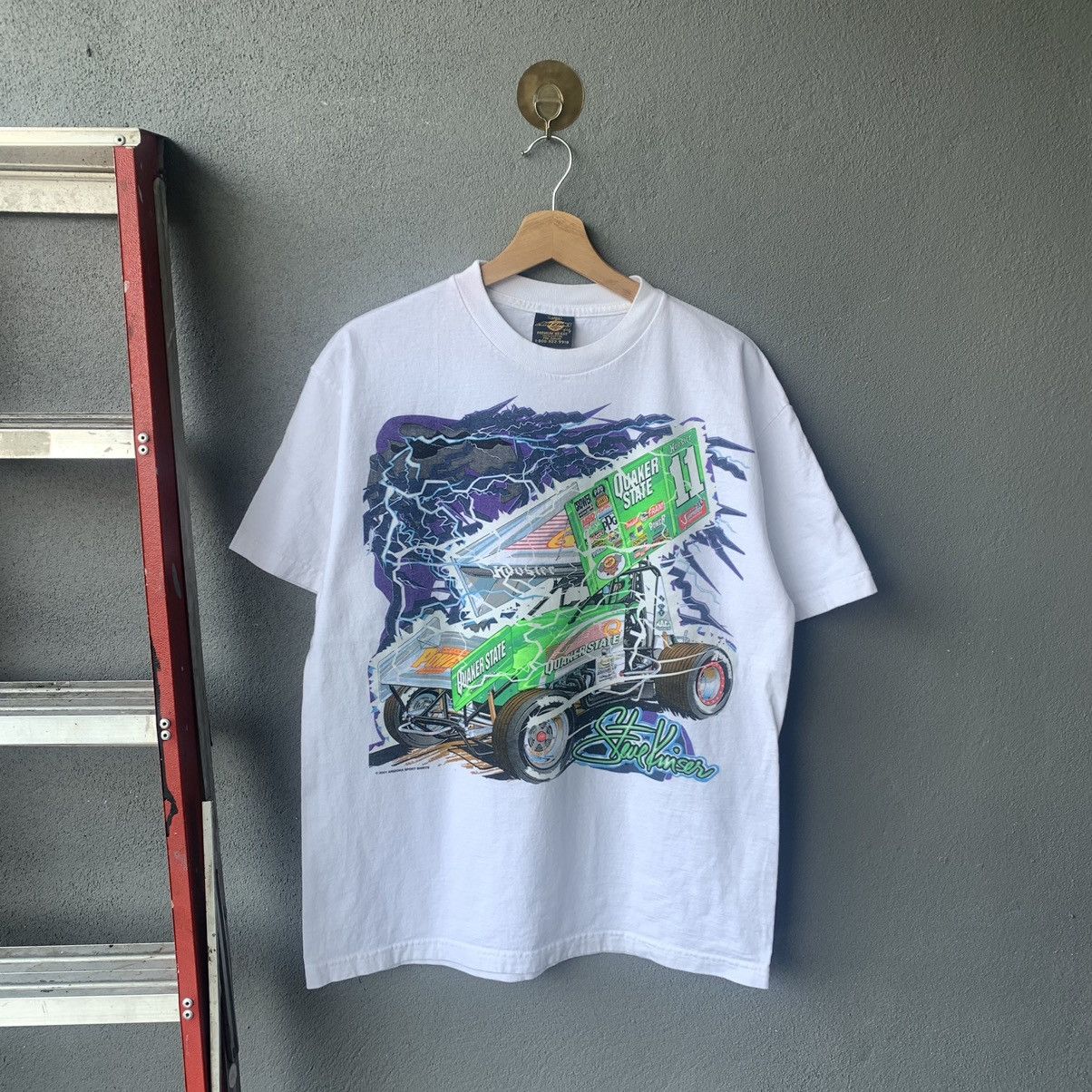 Vintage Steve Kinser Motorsport White T-shirt