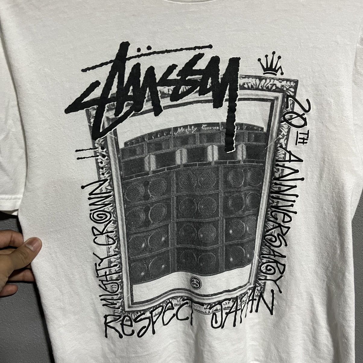Stussy MIGHTY CROWN 20th Tシャツ M Stussy 20TH Tee マイティクラウン ワールドツアー Tシャツ