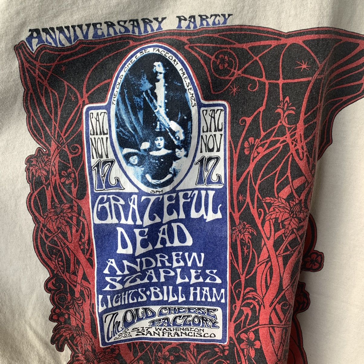 Grateful Dead × Vintage GRATEFUL DEAD 1ST ANNIVERSARY 1968 THE OLD CHEESE FACTORY Size US M / EU 48-50 / 2 - 8 Thumbnail