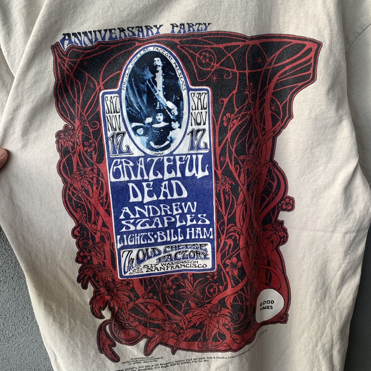 Grateful Dead × Vintage GRATEFUL DEAD 1ST ANNIVERSARY 1968 THE OLD CHEESE FACTORY Size US M / EU 48-50 / 2 - 2 Thumbnail