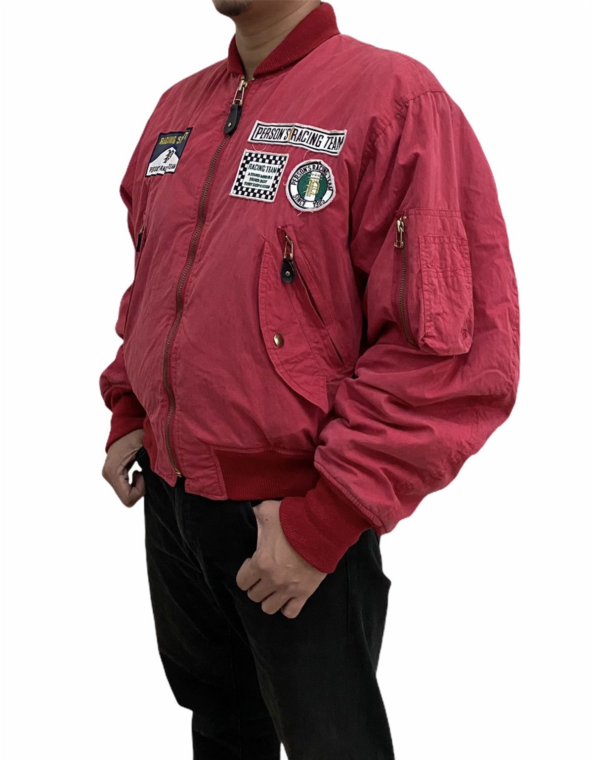PERSON'S × Sports Specialties Vintage Japanese Brand Person’s Racing Team Bomber Jacket Size US XL / EU 56 / 4 - 2 Thumbnail