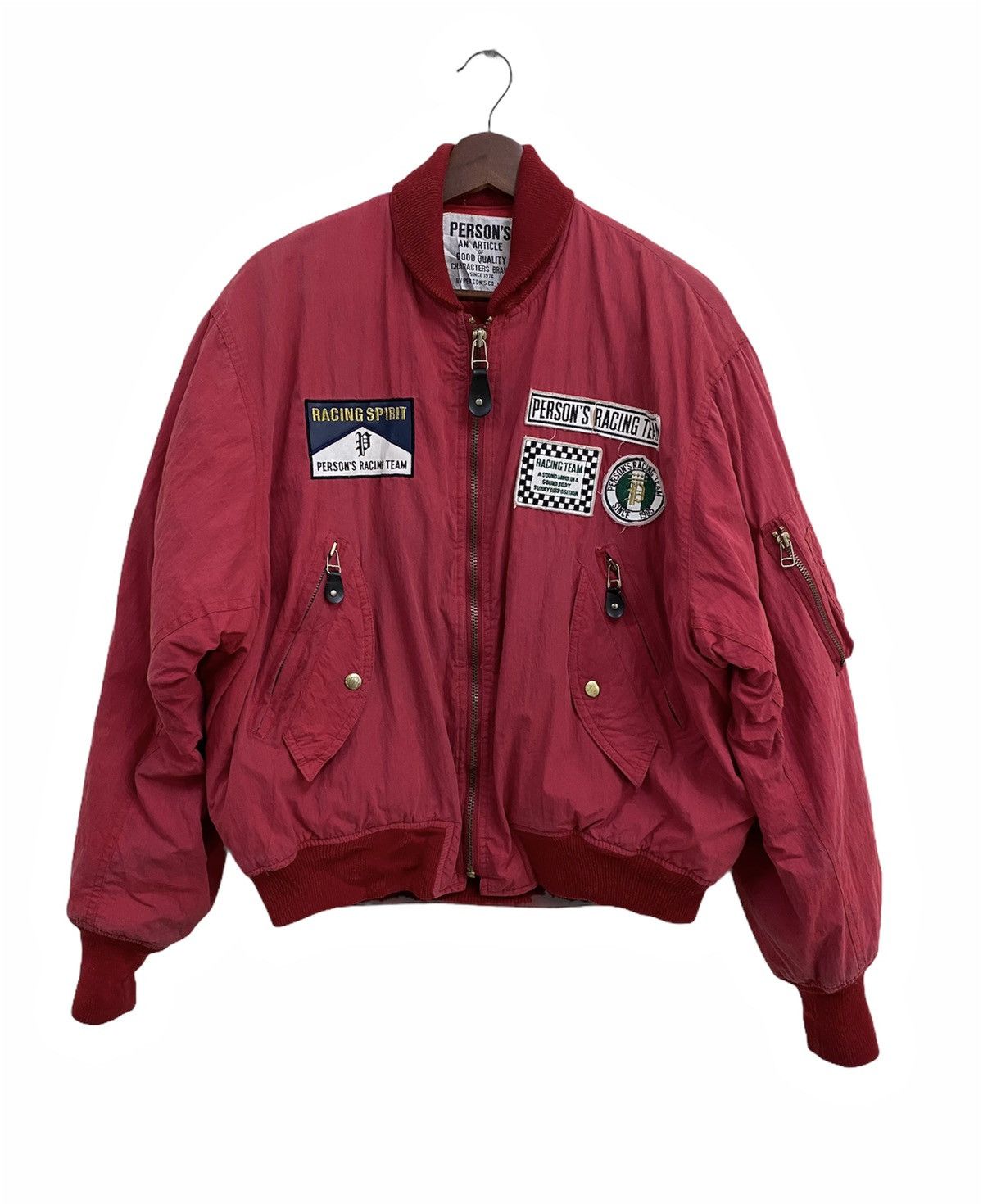 PERSON'S × Sports Specialties Vintage Japanese Brand Person’s Racing Team Bomber Jacket Size US XL / EU 56 / 4 - 4 Thumbnail