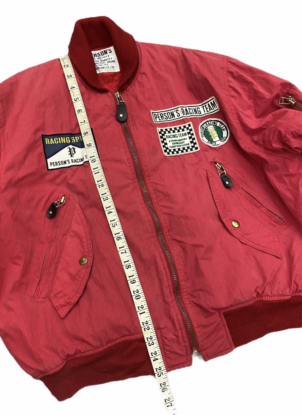 PERSON'S × Sports Specialties Vintage Japanese Brand Person’s Racing Team Bomber Jacket Size US XL / EU 56 / 4 - 16 Thumbnail