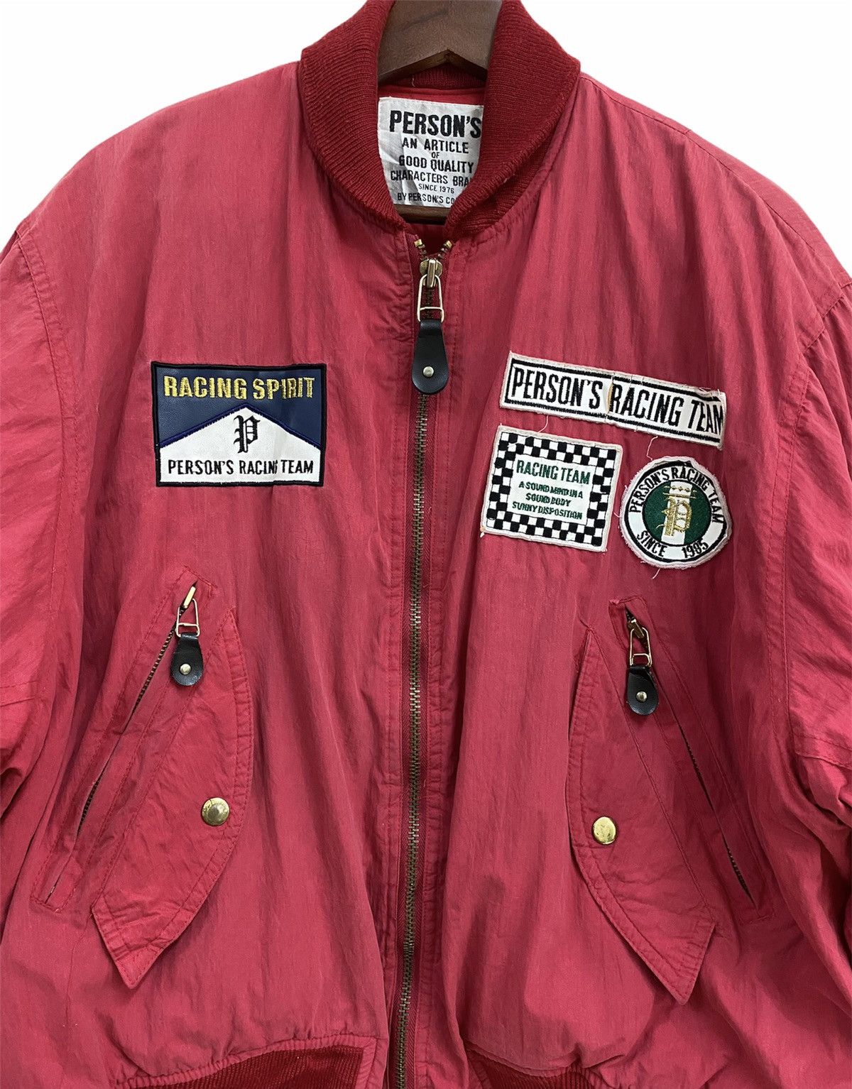 PERSON'S × Sports Specialties Vintage Japanese Brand Person’s Racing Team Bomber Jacket Size US XL / EU 56 / 4 - 6 Thumbnail