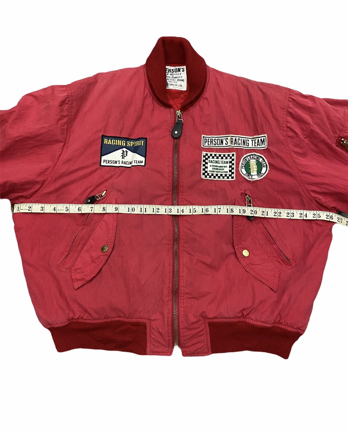 PERSON'S × Sports Specialties Vintage Japanese Brand Person’s Racing Team Bomber Jacket Size US XL / EU 56 / 4 - 15 Thumbnail