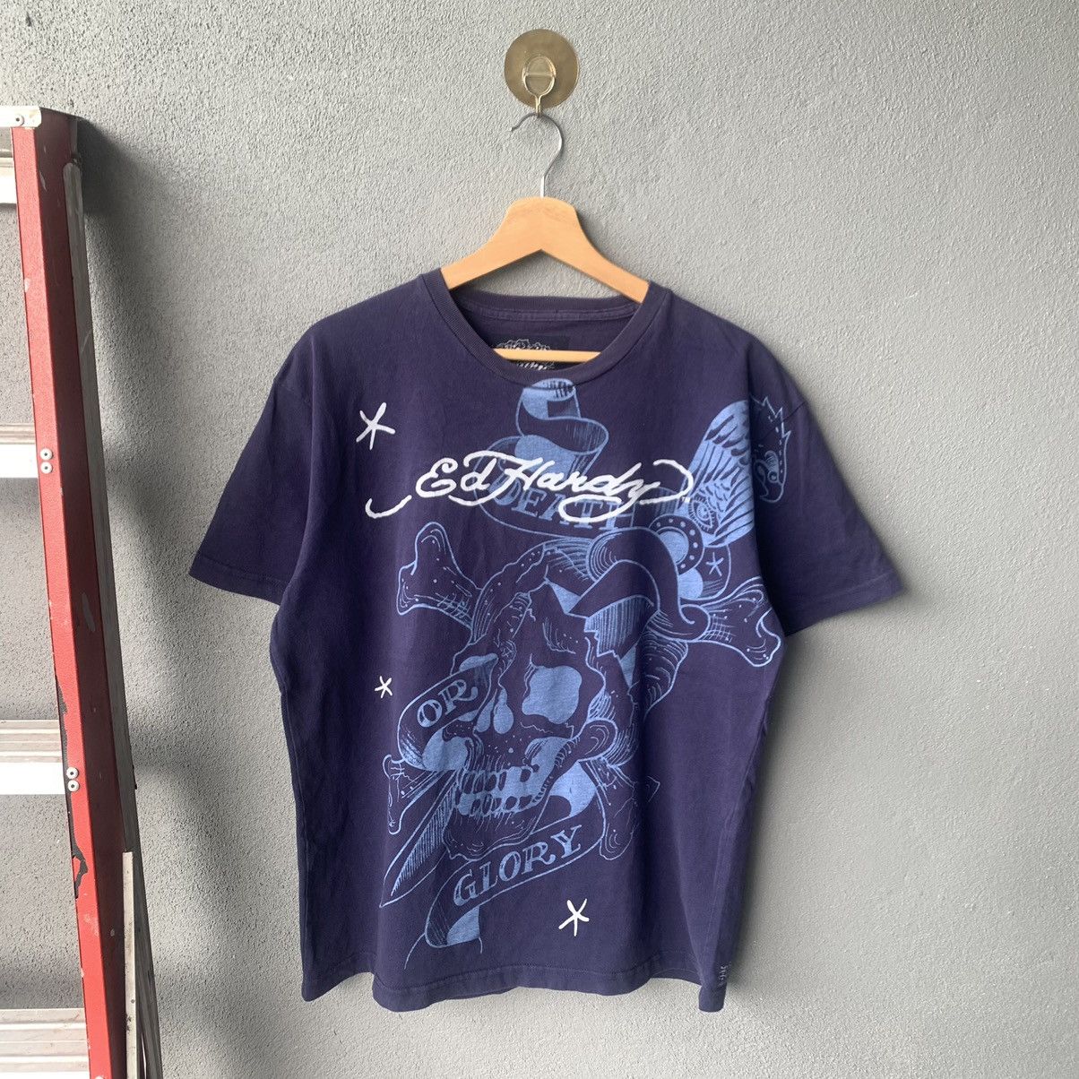 Ed Hardy Ed Hardy Skull Blue T-shirt Size US L / EU 52-54 / 3 - 1 Thumbnail