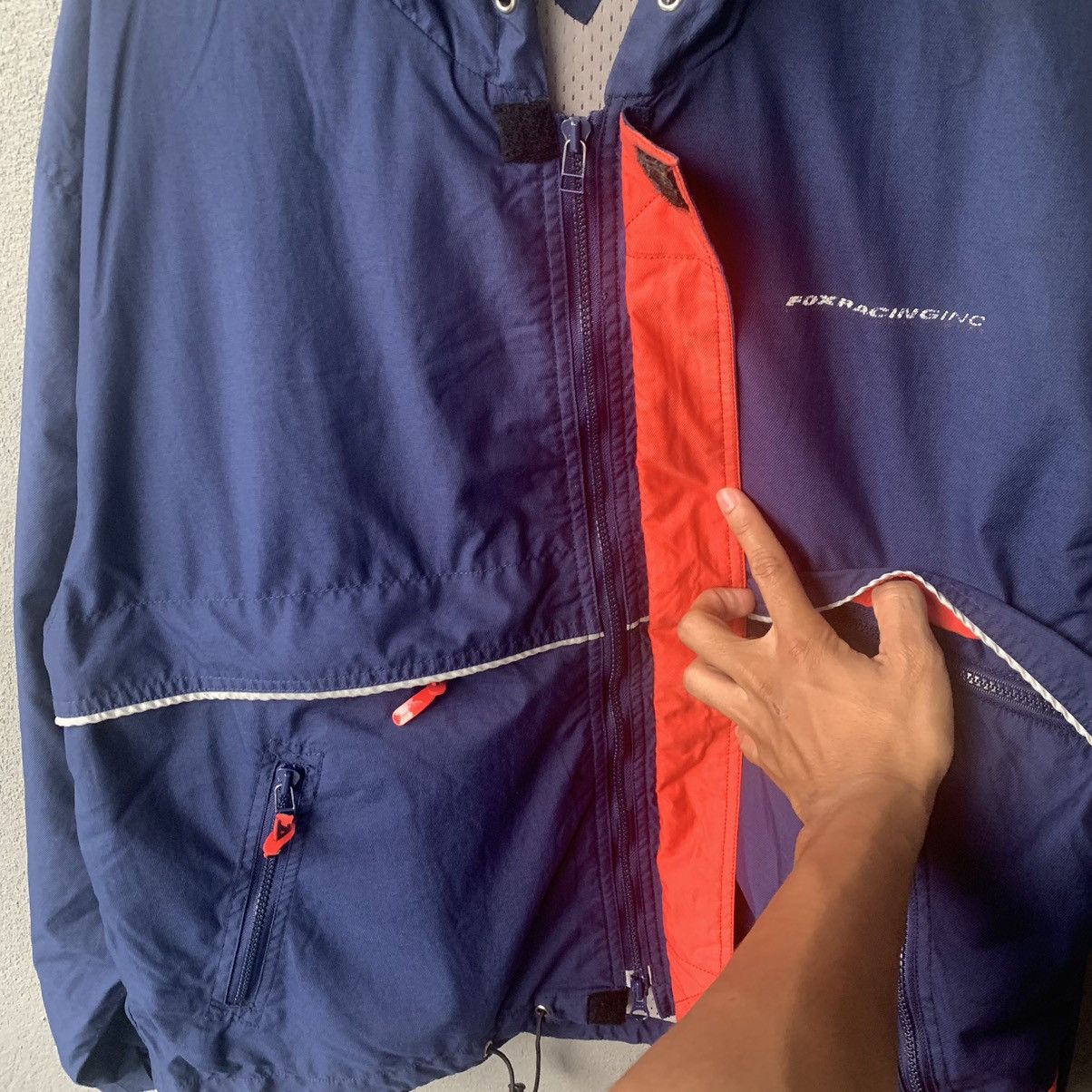 Fox Racing Fox Racing Navy Blue Windbreaker Jacket Size US L / EU 52-54 / 3 - 9 Thumbnail