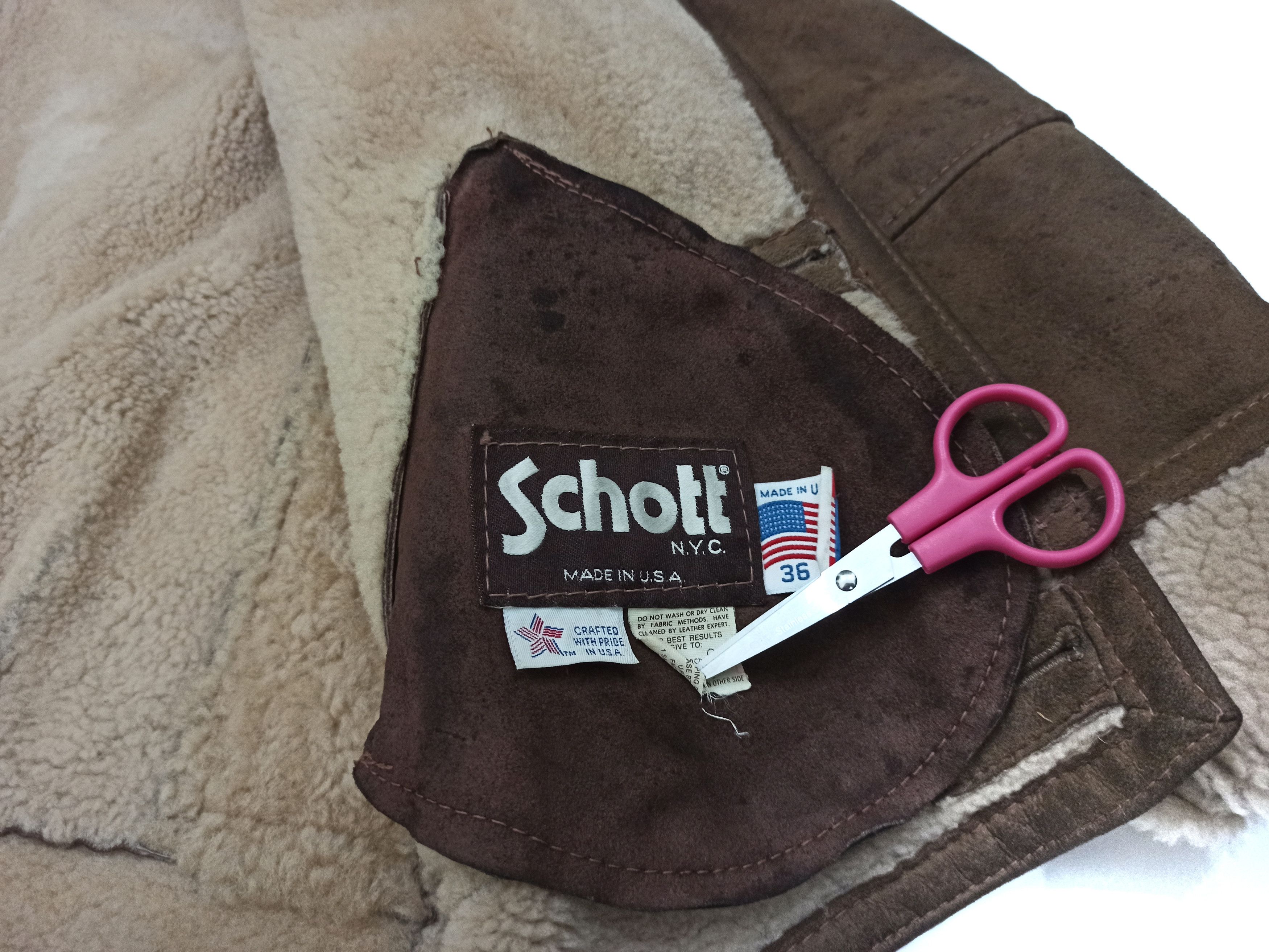Schott Schott NYC Sherpa Leather Jacket Size US L / EU 52-54 / 3 - 5 Thumbnail
