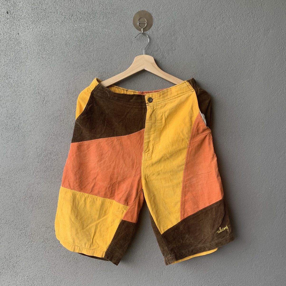Billabong Vintage Billabong Corduroy Colour Block Shorts Size US 29 - 1 Thumbnail