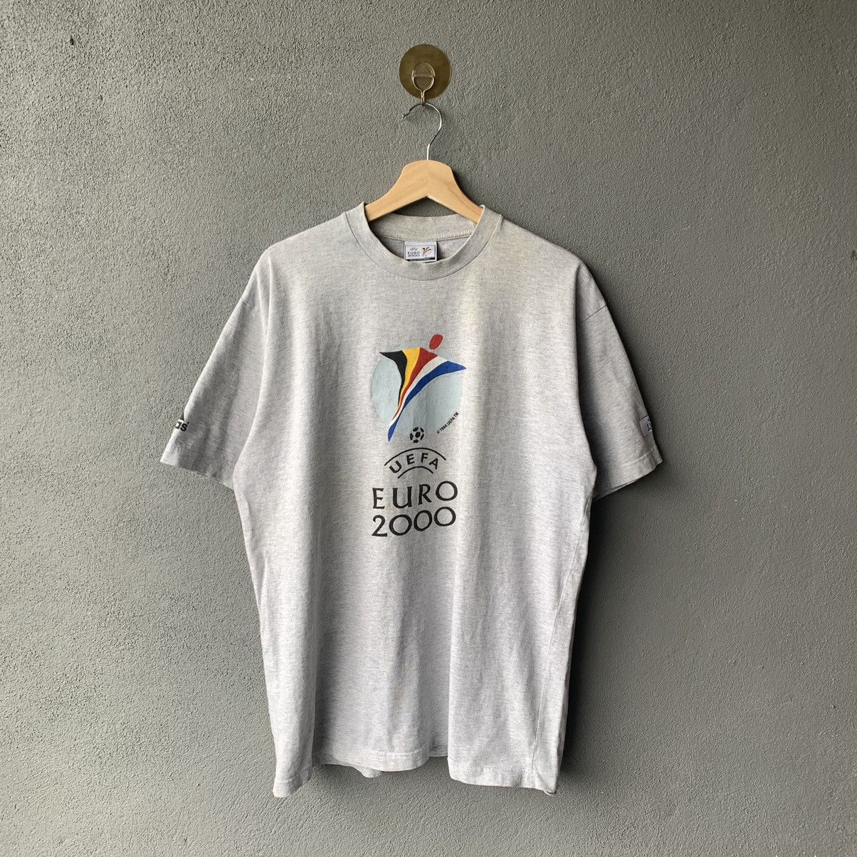 Adidas Vintage 94 UEFA Euro 2000 Grey T-shirt Size US XL / EU 56 / 4 - 1 Thumbnail