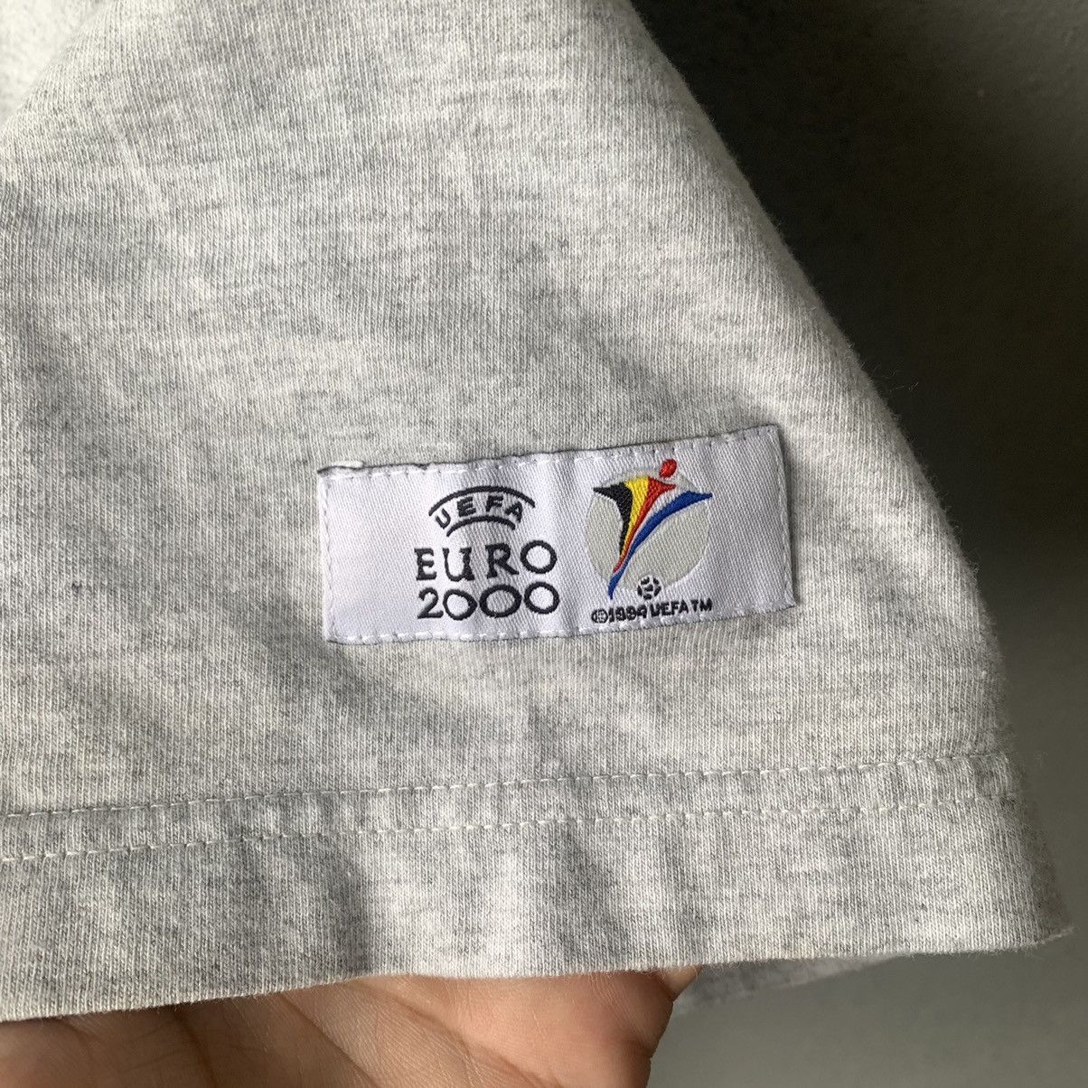 Adidas Vintage 94 UEFA Euro 2000 Grey T-shirt Size US XL / EU 56 / 4 - 7 Thumbnail