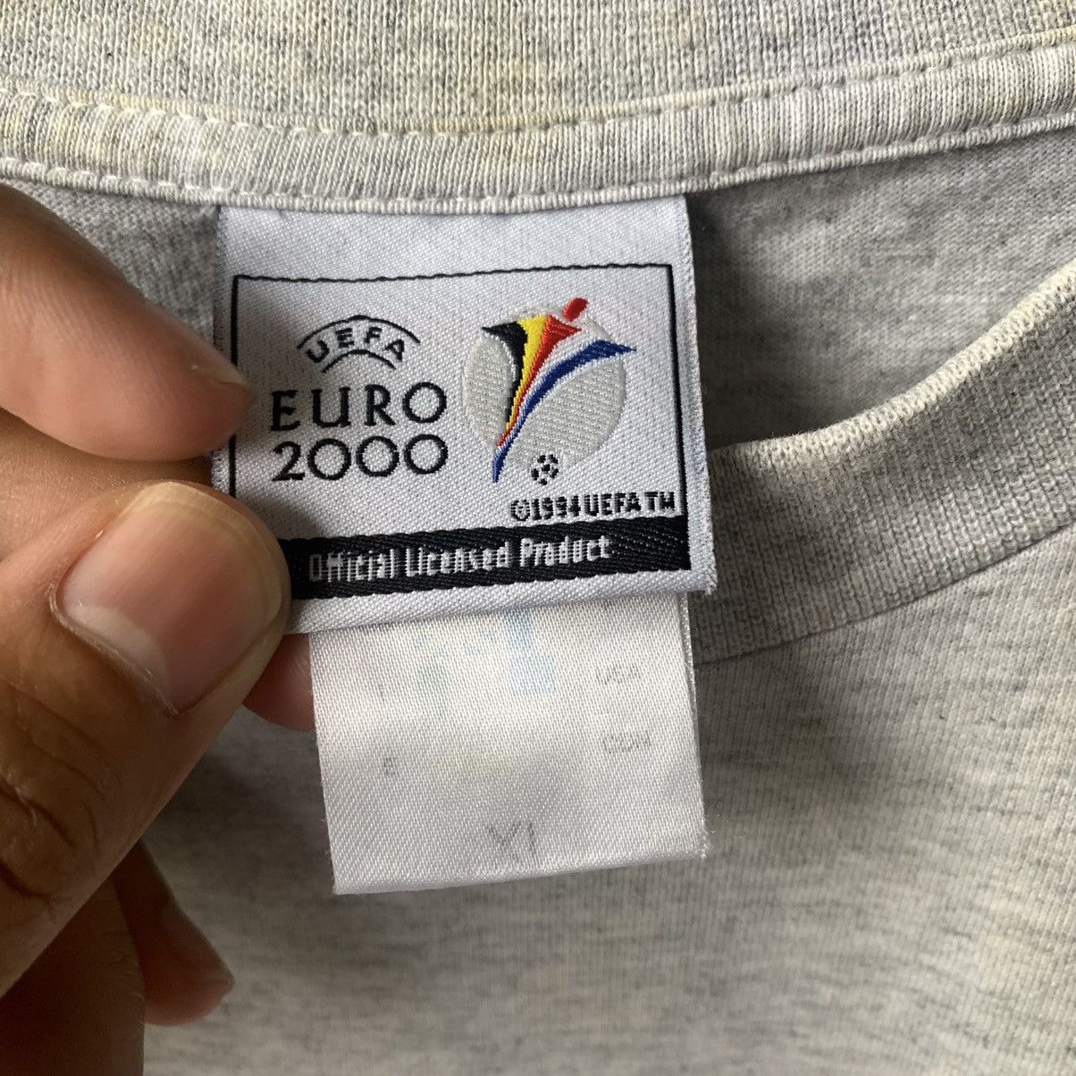 Adidas Vintage 94 UEFA Euro 2000 Grey T-shirt Size US XL / EU 56 / 4 - 3 Thumbnail