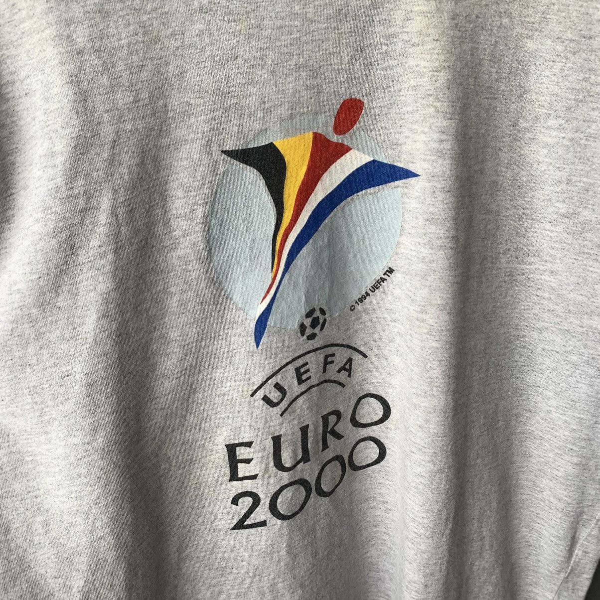 Adidas Vintage 94 UEFA Euro 2000 Grey T-shirt Size US XL / EU 56 / 4 - 2 Thumbnail