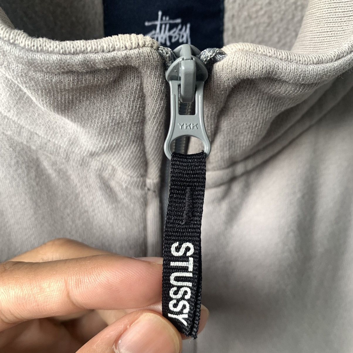 Stussy × Vintage Vintage Stussy Japan Grey Utility Sweater Jacket Size US L / EU 52-54 / 3 - 7 Thumbnail