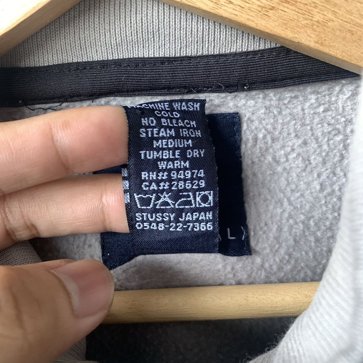 Stussy × Vintage Vintage Stussy Japan Grey Utility Sweater Jacket Size US L / EU 52-54 / 3 - 9 Thumbnail