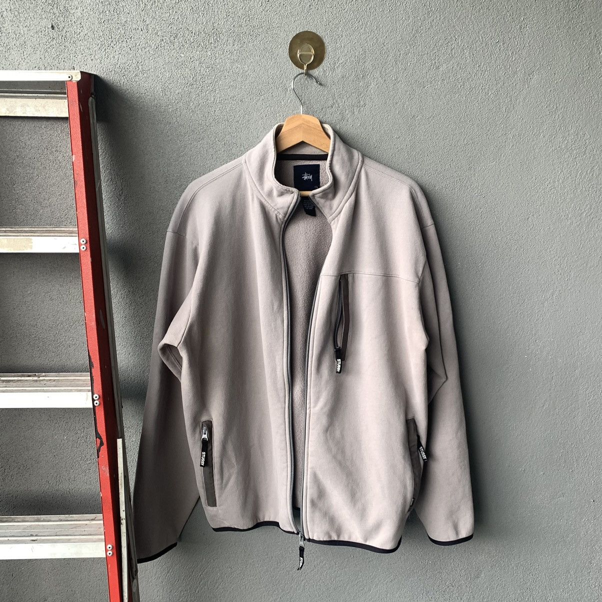 Stussy × Vintage Vintage Stussy Japan Grey Utility Sweater Jacket Size US L / EU 52-54 / 3 - 3 Thumbnail
