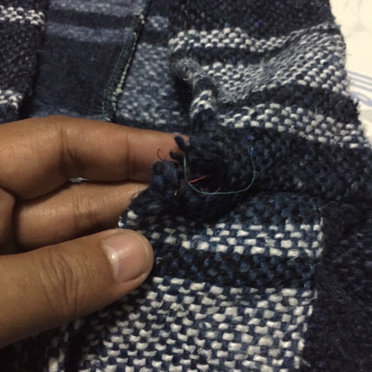 Indigo × Japanese Brand Japanese Style Indigo Blue Big Stripes Hoodie Size US M / EU 48-50 / 2 - 10 Thumbnail