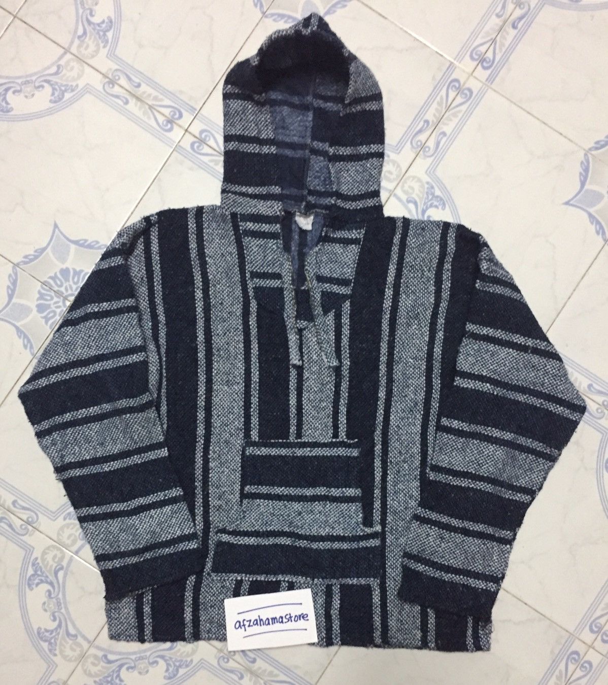Indigo × Japanese Brand Japanese Style Indigo Blue Big Stripes Hoodie Size US M / EU 48-50 / 2 - 1 Thumbnail