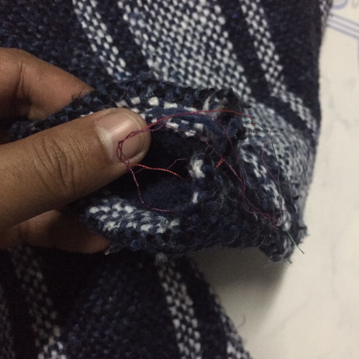 Indigo × Japanese Brand Japanese Style Indigo Blue Big Stripes Hoodie Size US M / EU 48-50 / 2 - 9 Thumbnail