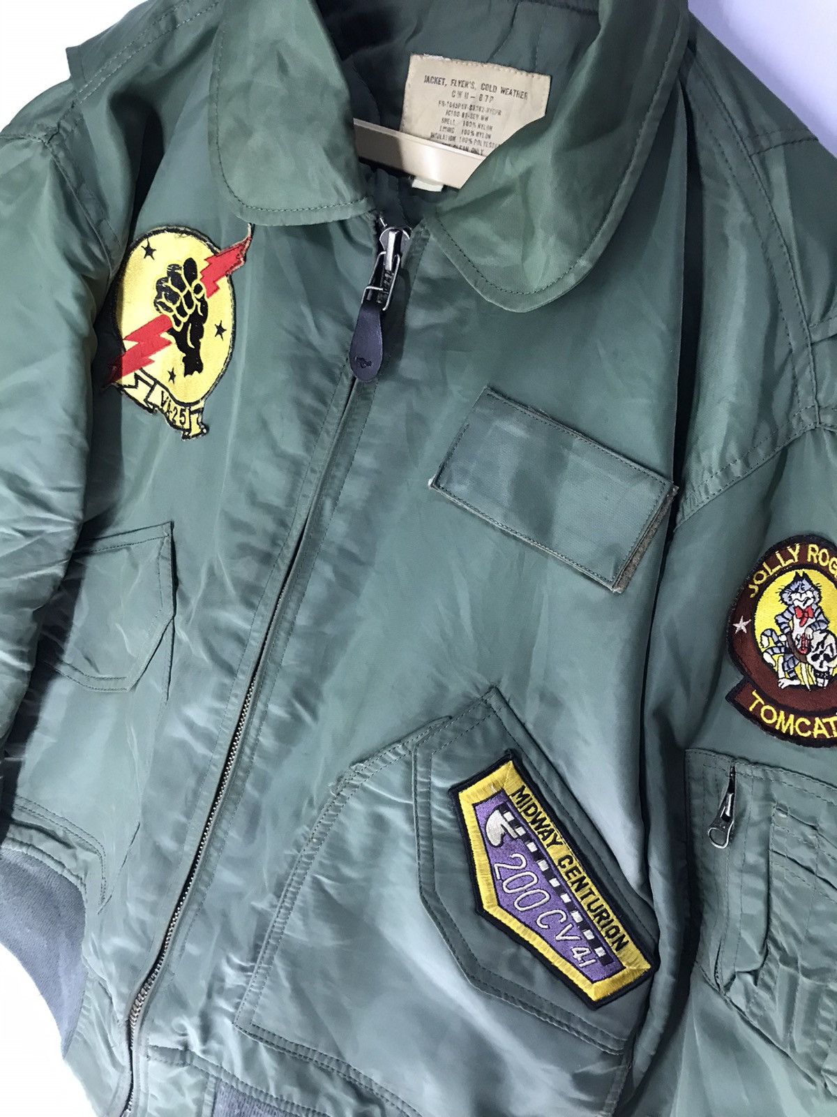 Vintage Vintage bombers zipper jacket with patches Size US L / EU 52-54 / 3 - 4 Thumbnail
