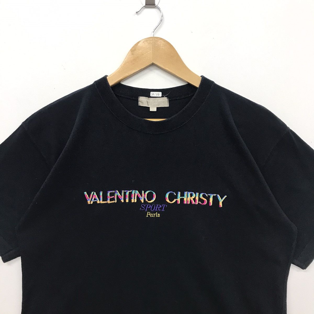 Designer × Valentino × Vintage Rare!! Vintage Valentino Christy Spellout Tee Size US M / EU 48-50 / 2 - 2 Thumbnail