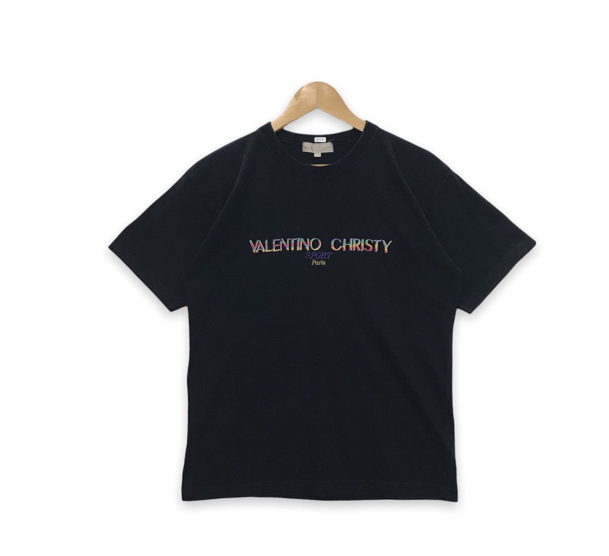 Designer × Valentino × Vintage Rare!! Vintage Valentino Christy Spellout Tee Size US M / EU 48-50 / 2 - 1 Thumbnail