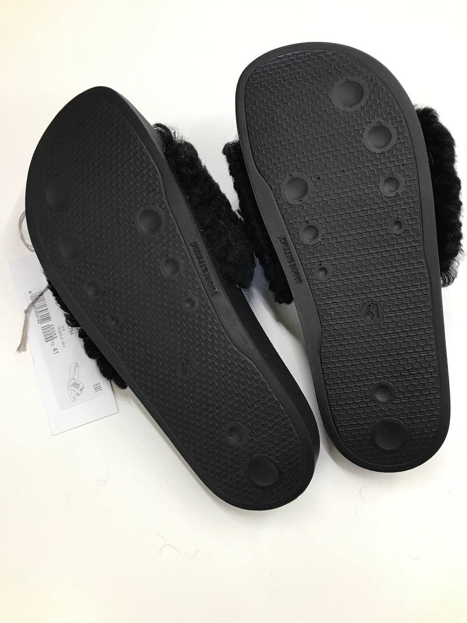 Marni Marni Black Furry Slides (0289) Size US 8 / EU 41 - 7 Thumbnail