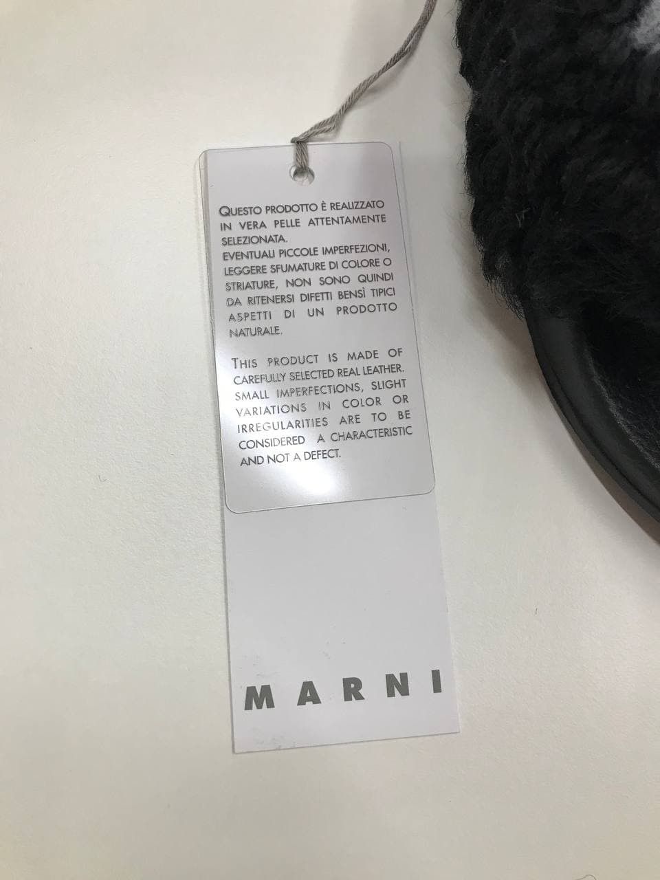Marni Marni Black Furry Slides (0289) Size US 8 / EU 41 - 9 Thumbnail