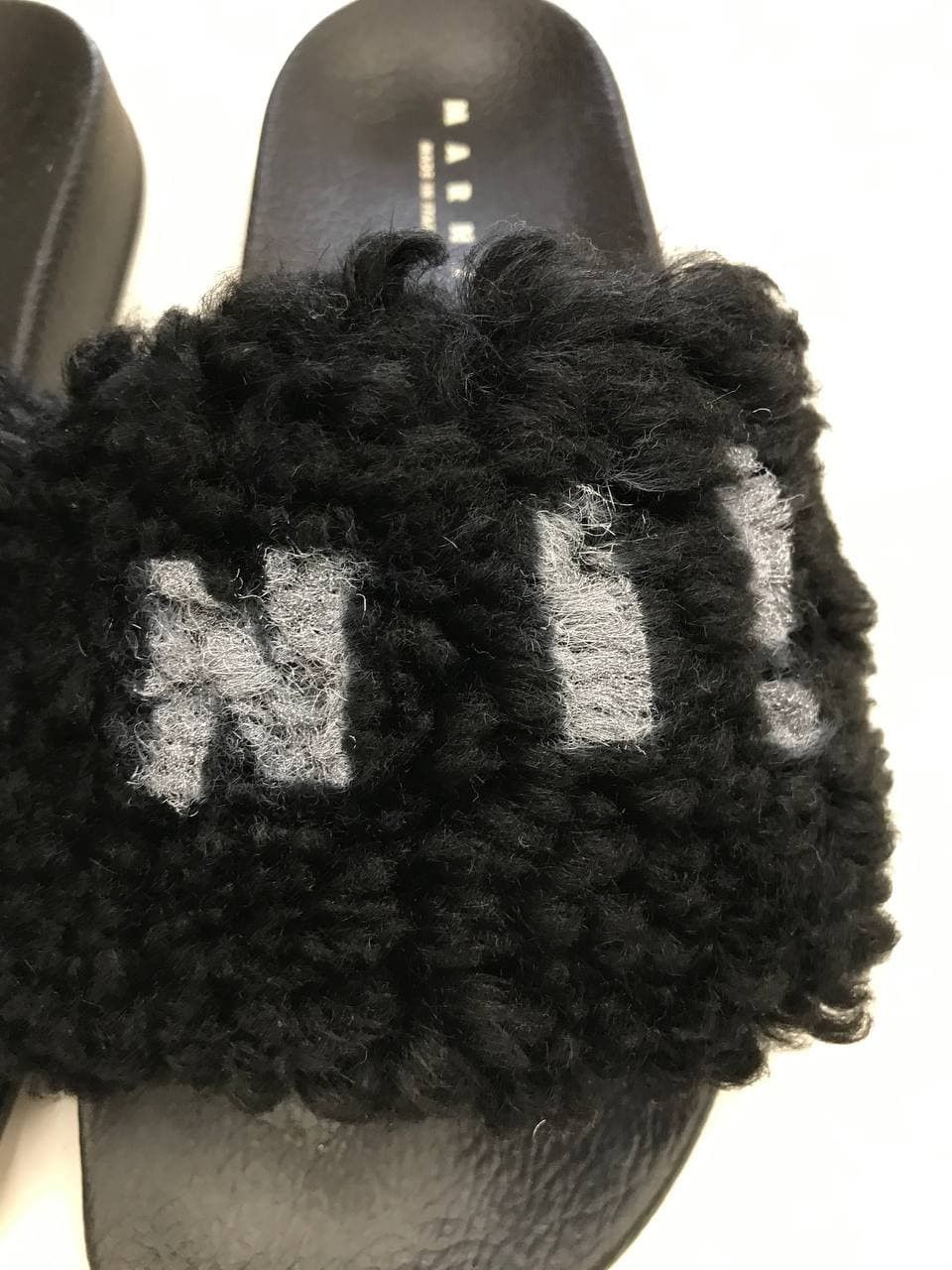 Marni Marni Black Furry Slides (0289) Size US 8 / EU 41 - 3 Thumbnail