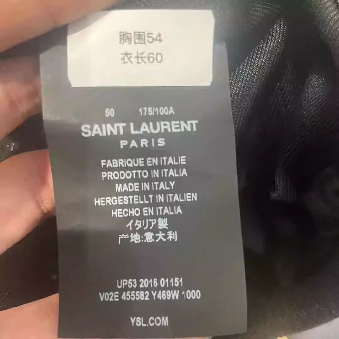 Saint Laurent Black Silk Shark Jacket