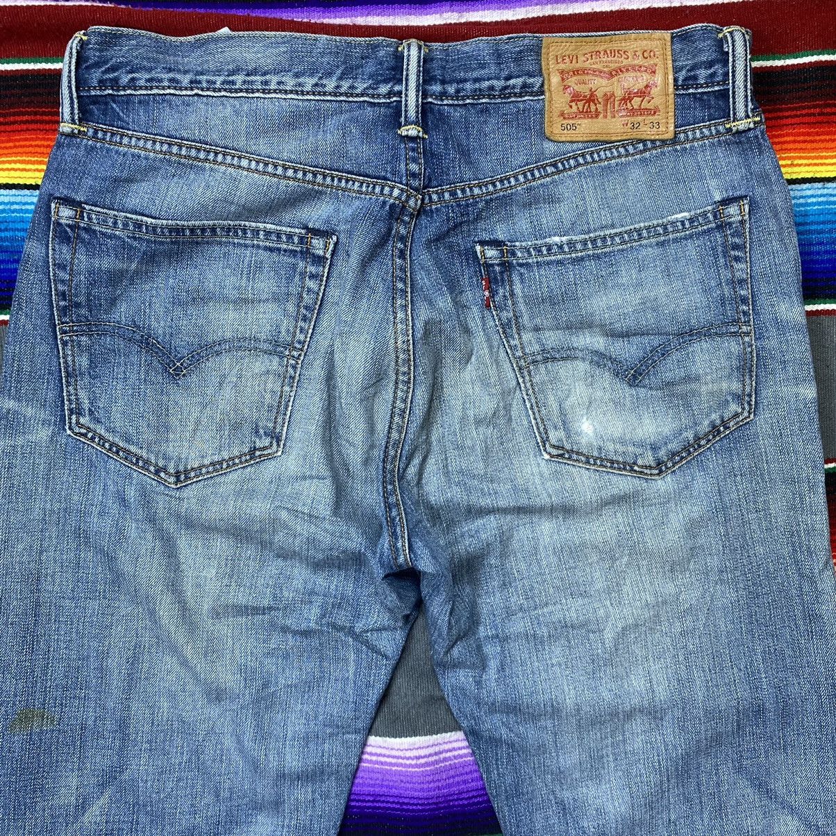Levi's 🔥Vintage Levi’s 505 Distressed Denim Size US 33 - 11 Thumbnail