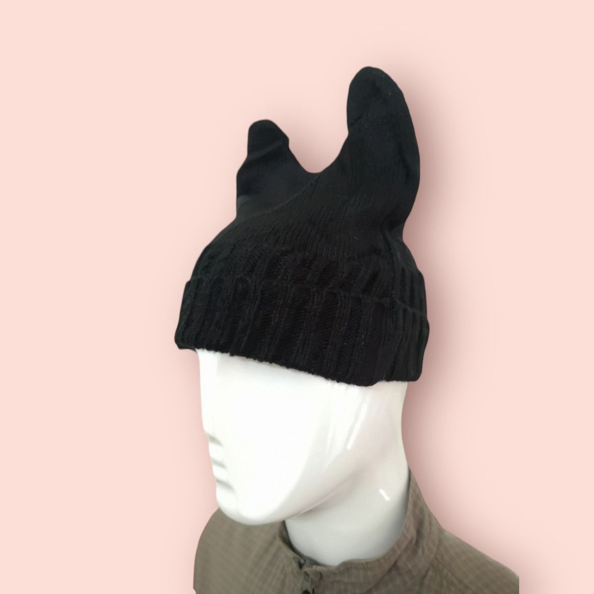 image of Avant Garde x Beauty Beast Psycho Bunny Horn Japan Beanie in Black, Men's
