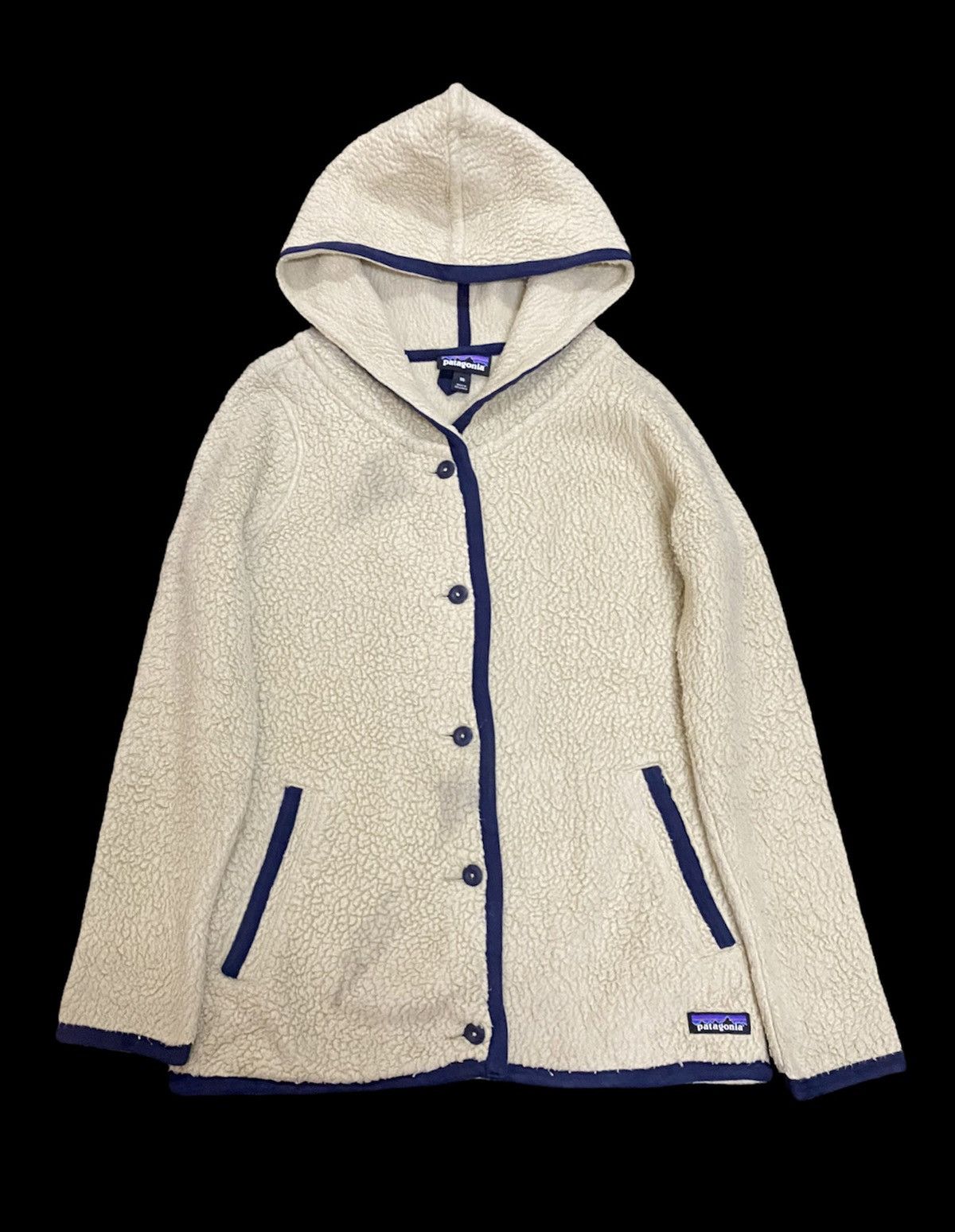 image of Arcteryx x Patagonia Retro-X Sherling Fleece Hooded Cardigan, Men's (Size Small)